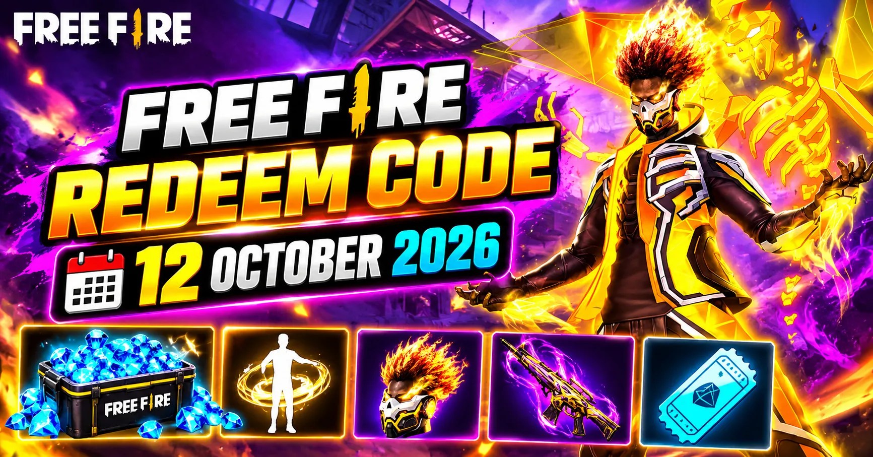 Free Fire Redeem Code 12 October 2026