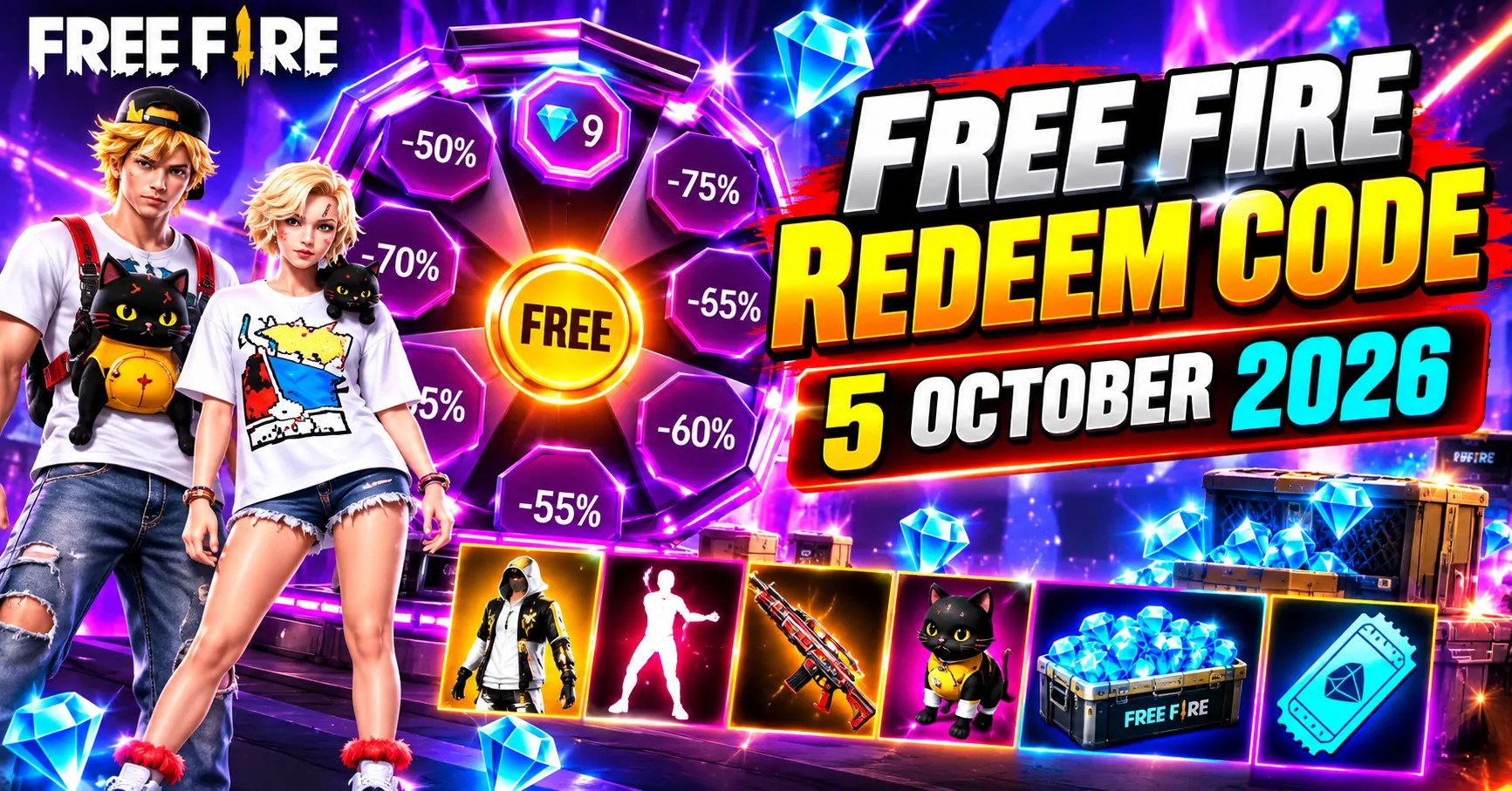 Free Fire Redeem Code 5 October 2026