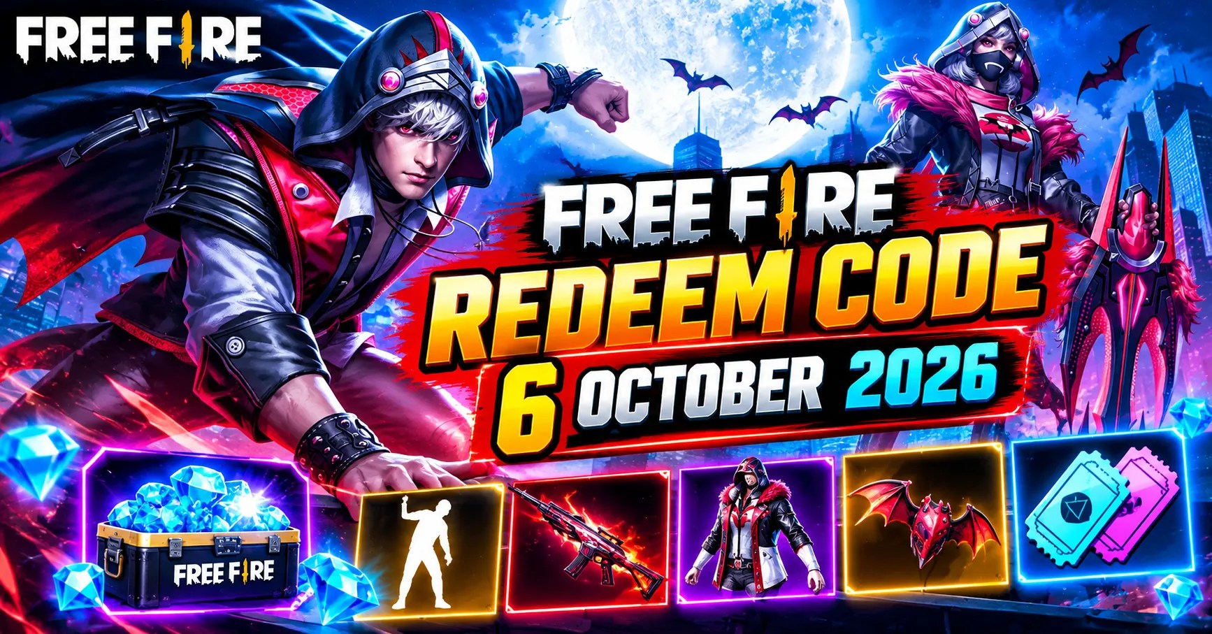 Free Fire Redeem Code 6 October 2026