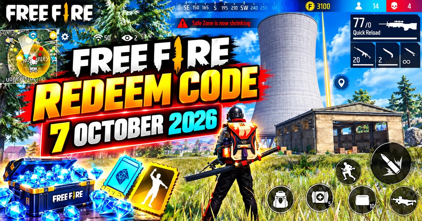 Free Fire Redeem Code 7 October 2026