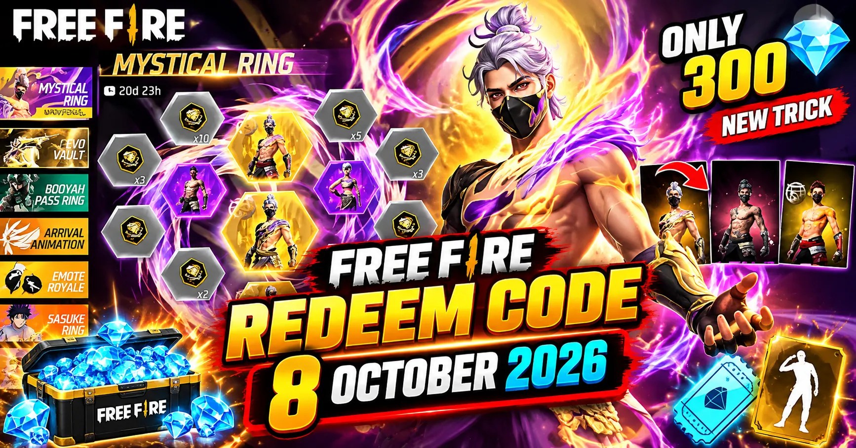 Free Fire Redeem Code 8 October 2026
