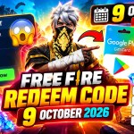 Free Fire Redeem Code 9 October 2026