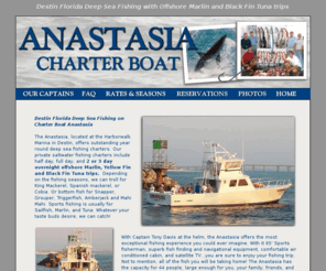Anastasiacharterboat Com Destin Florida Deep Sea Fishing Charter