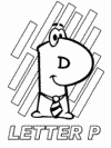 Free printable alphabet letters with animal pictures coloring pages for toddlers, pre k, preschool, and kindergarten kids. Letter P Coloring Pages