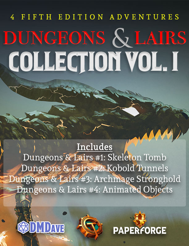 Dungeons & Lairs Collection Volume I (Adventure PDFs) – DMDave