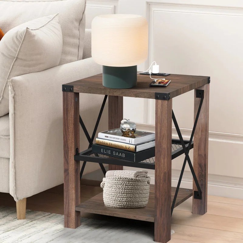 Eidelweiss Tall End Table Nightstand