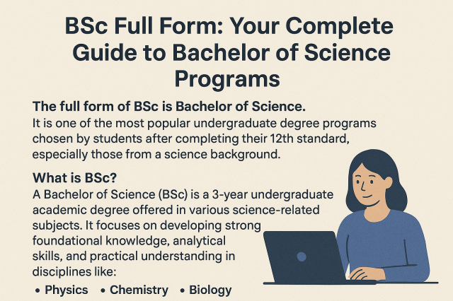 BSc Full Form: Courses, Admission 2025, Career Scope Guide | DMIT Software  & DMIT Franchise
