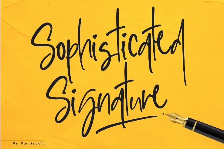 Sophisticated Signature Font Preview1