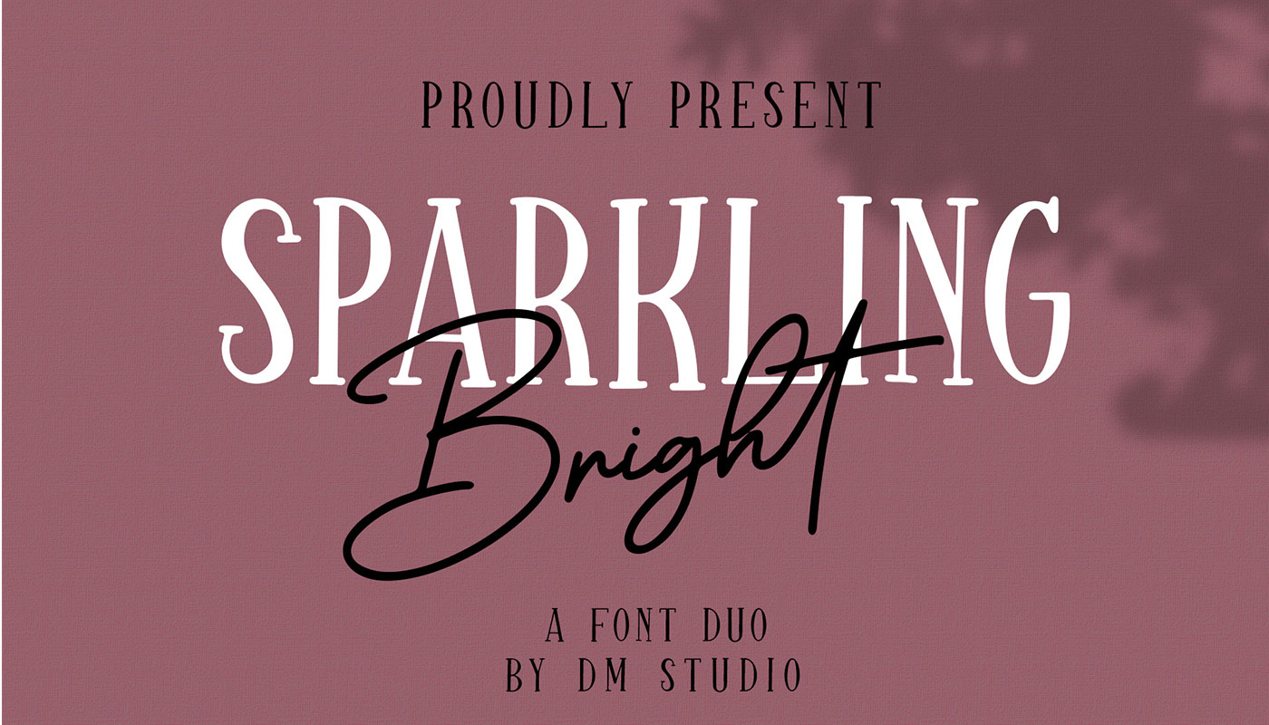 Sparkling Bright - Beauty Font Duo