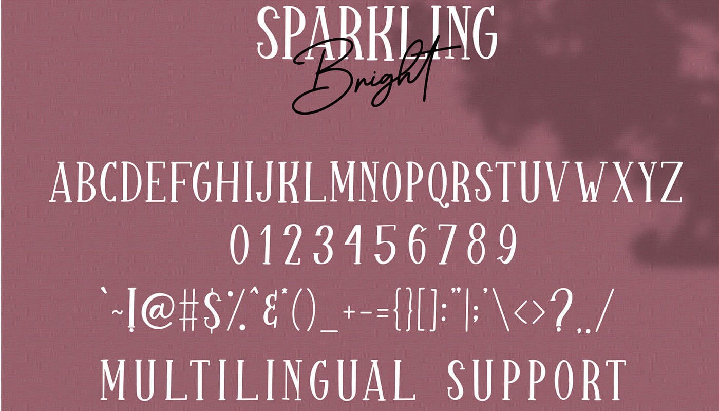 Sparkling Bright Font Preview8