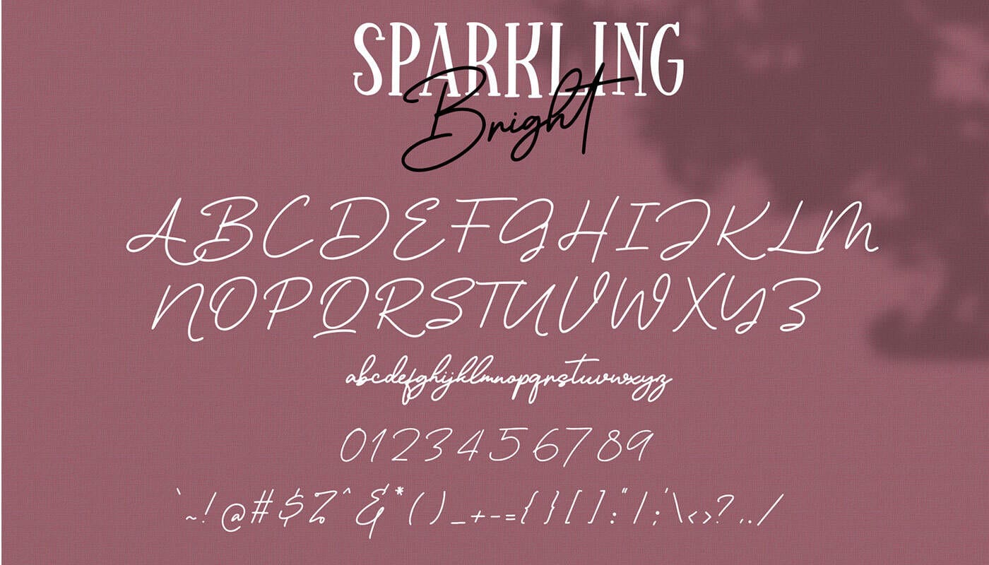 Sparkling Bright Font Preview9