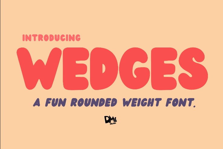 Wedges - Fun Rounded Weight Font