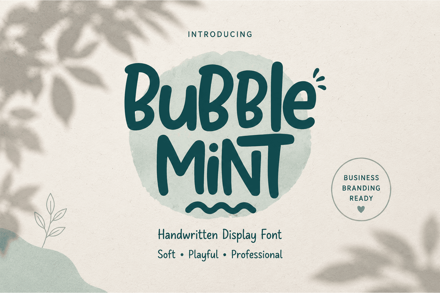 Bubble Mint - Fun written Font