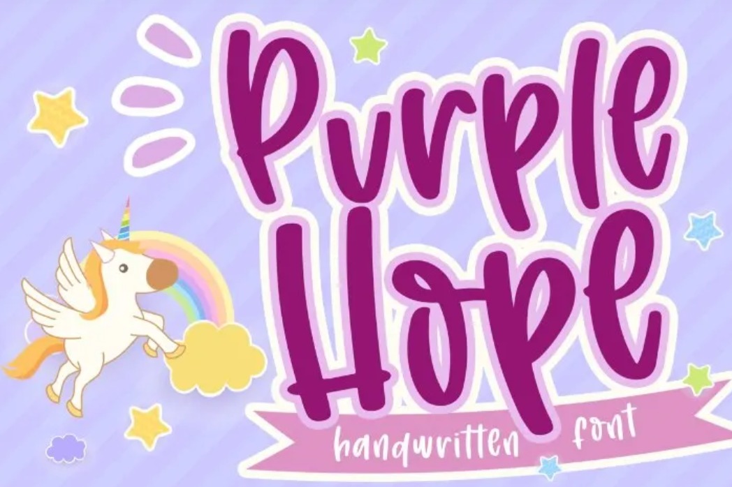 Purple Hope Playful Handwritten Font for Kids