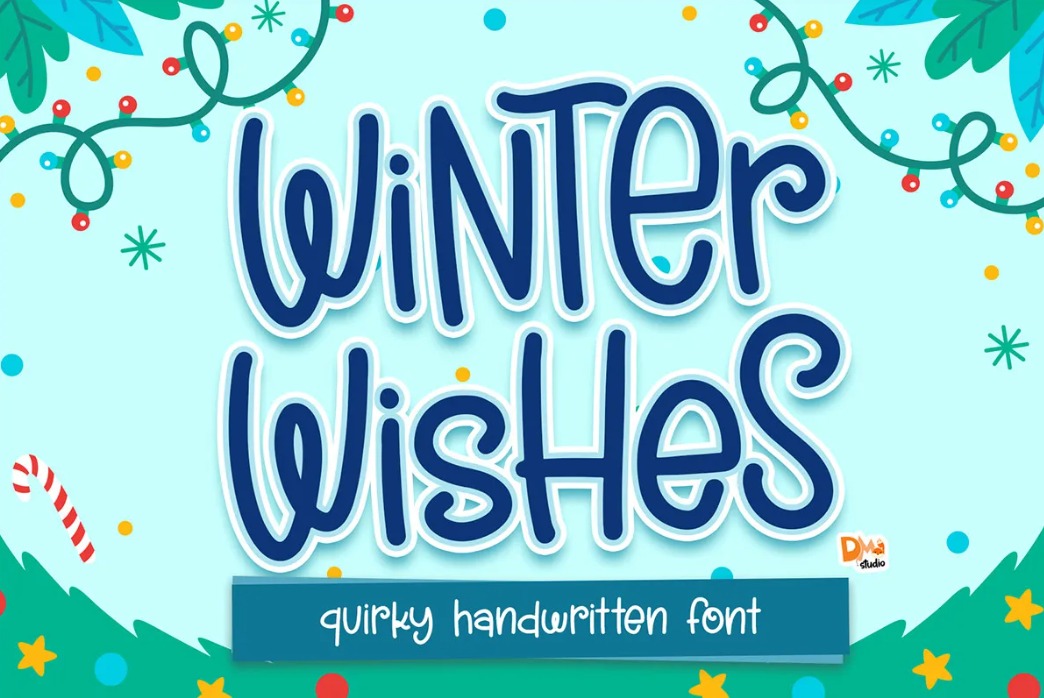 Winter Wishes Quirky Handwritten Font