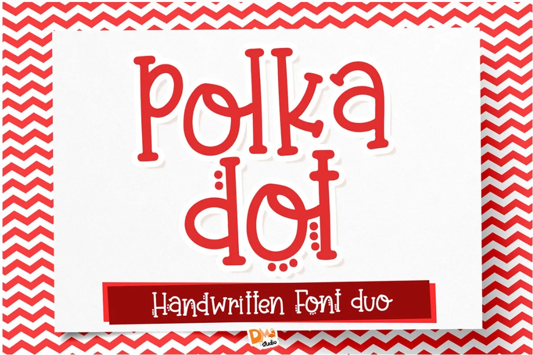 Polka Dot Fun Handwriting Font for Kids