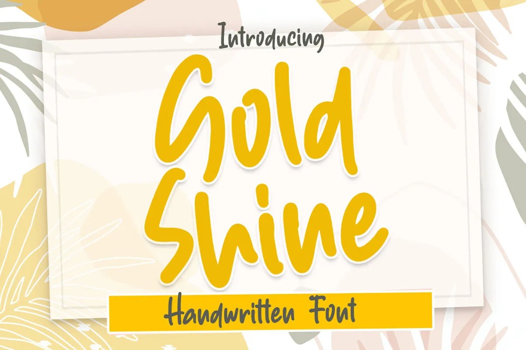 Gold Shine Cute Handwritten Font