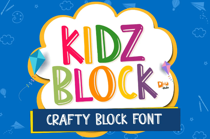 Kid font, Kidz Block font