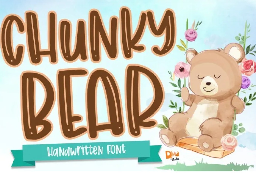 Chunky Bear Fun Handwritten Font