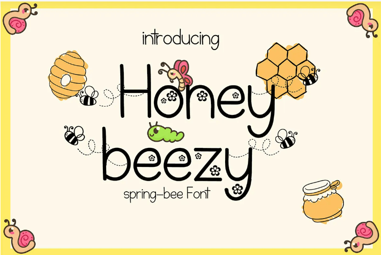 Honey Beezy Spring Bee Font