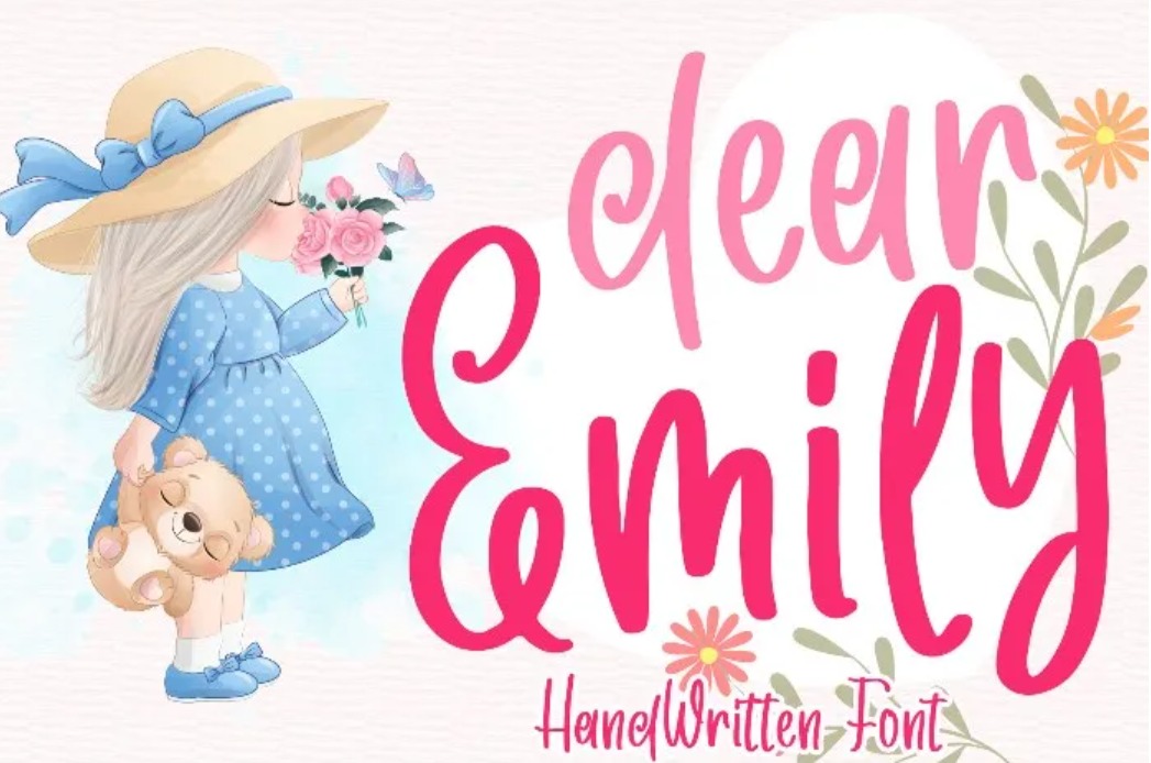 Dear Emily Cute Handwriting Font