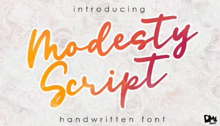 Modesty Script – Handwritten Font