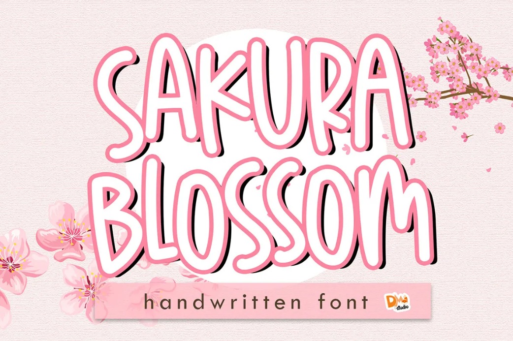 Sakura Blossom Fun Handwriting Font