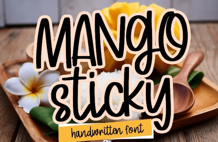 Mango Sticky – Handwritten Font