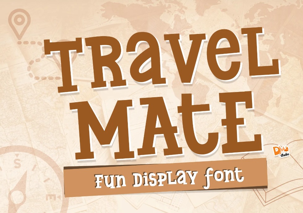 Travel Mate Fun Display Font