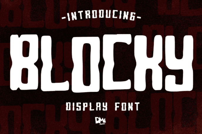Scary Bold font, Blocky font