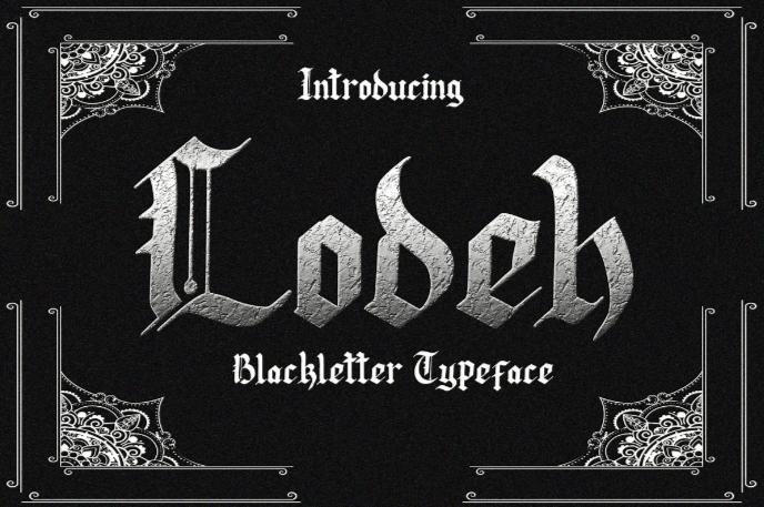 Blackletter font, Lodeh font