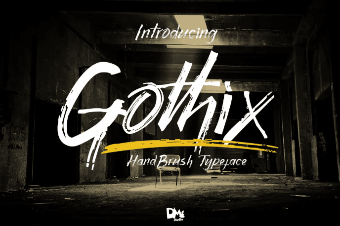 Aesthetic gothic font, Gothix font