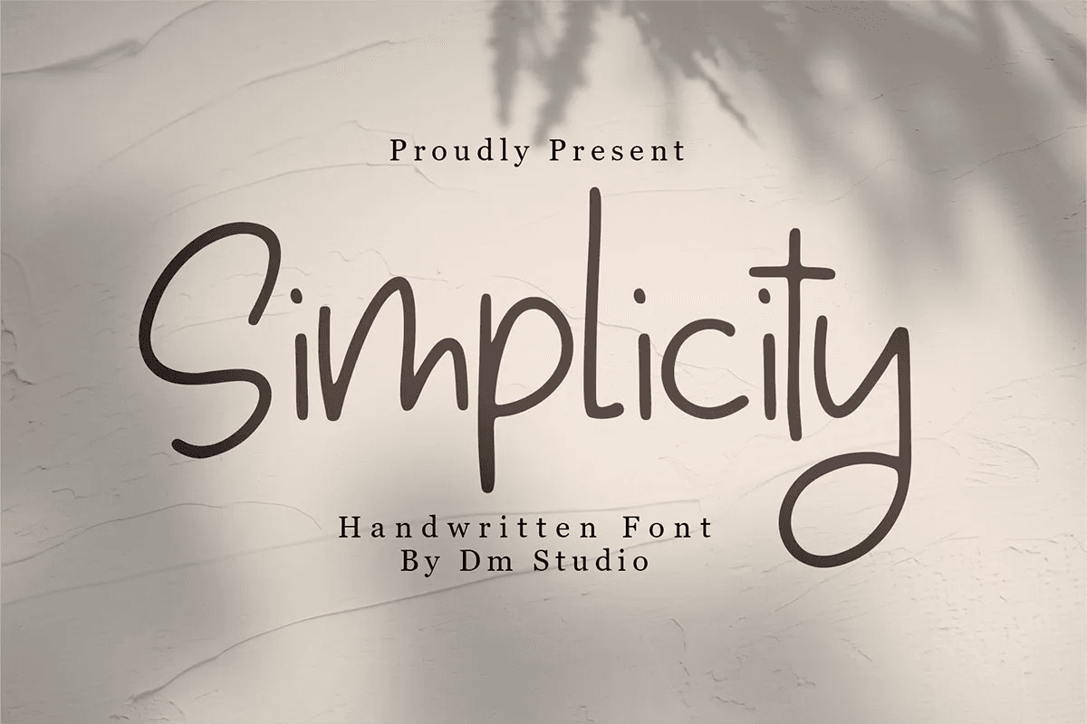 Simplicity handwritten font