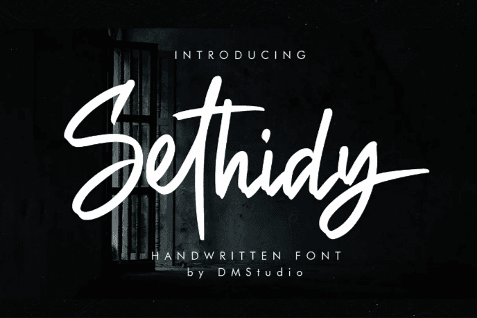 Mystical Handwritten font, Sethidy font