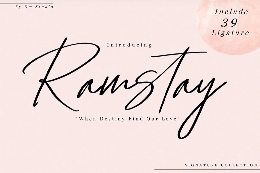 Ramstay Opulent Wedding Font 