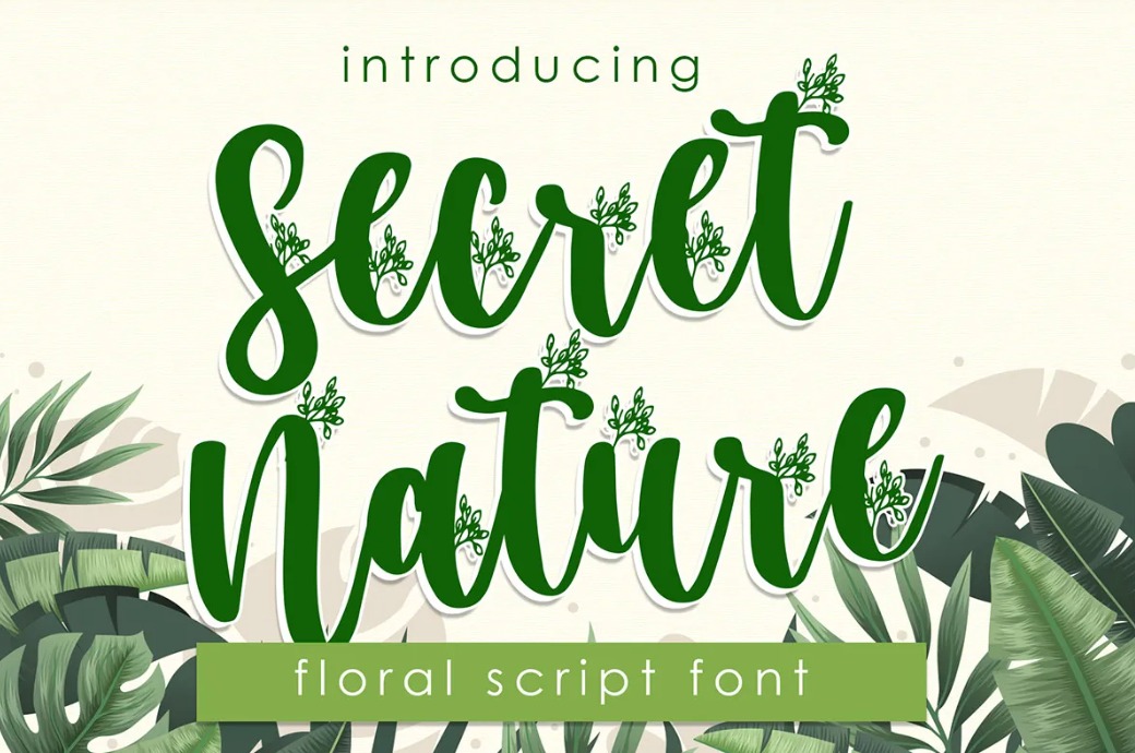 Secret Nature Floral Script Font