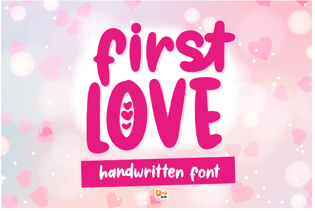 First Love Chubby Tattoo Font 