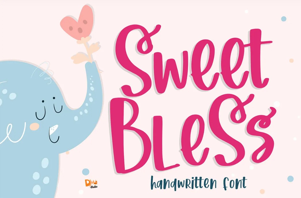 Sweet Bless Happy Holiday Font 