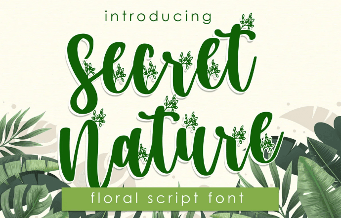 Nature font, Secret Nature font 