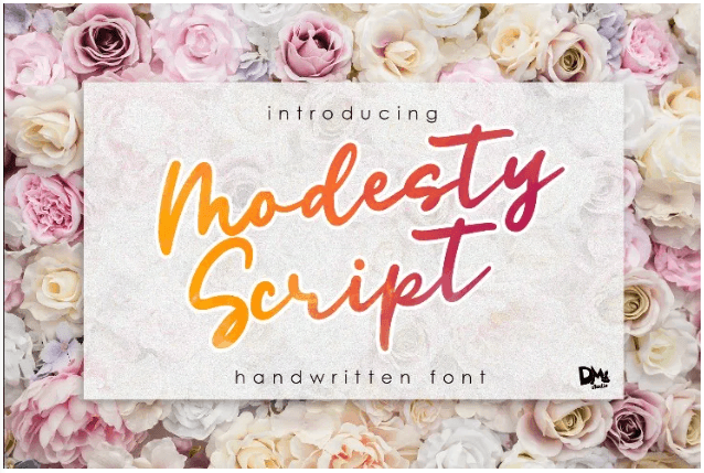 Modesty Script Bold Tattoo Font 