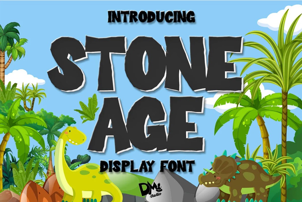 Stone Age Display Font