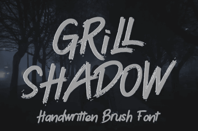 Chilling font, Grill Shadow font