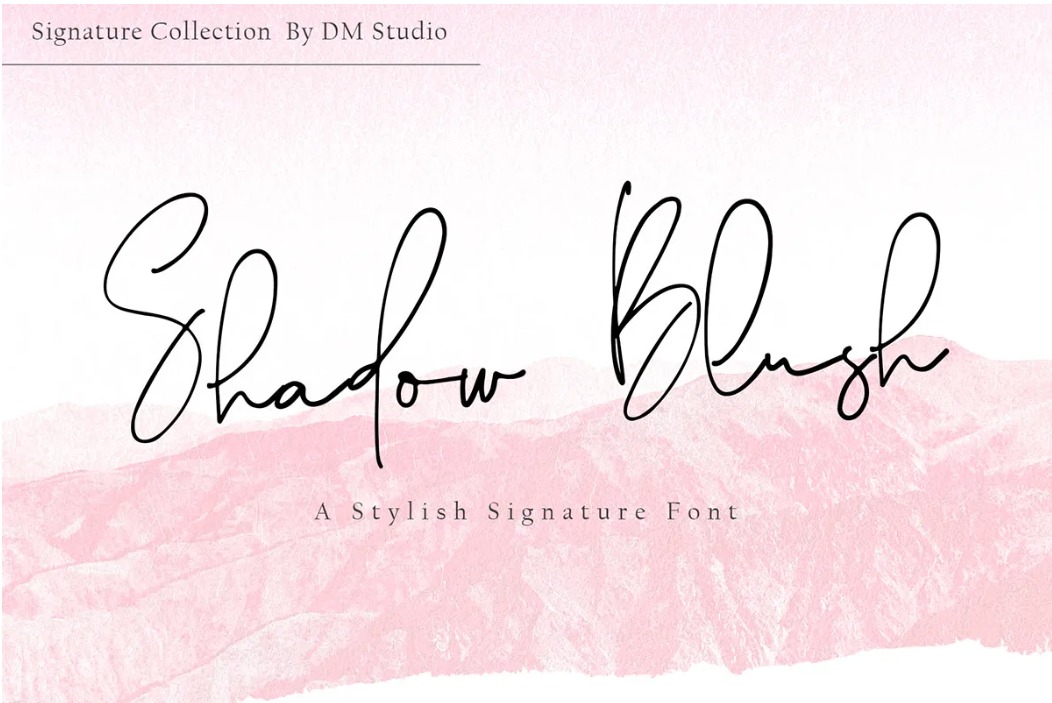 Shadow Blush A Stylish Signature Font
