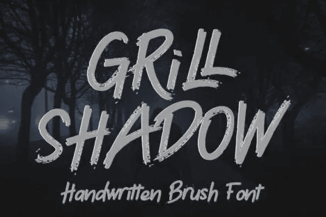 Grill Shadow handwritten brush font