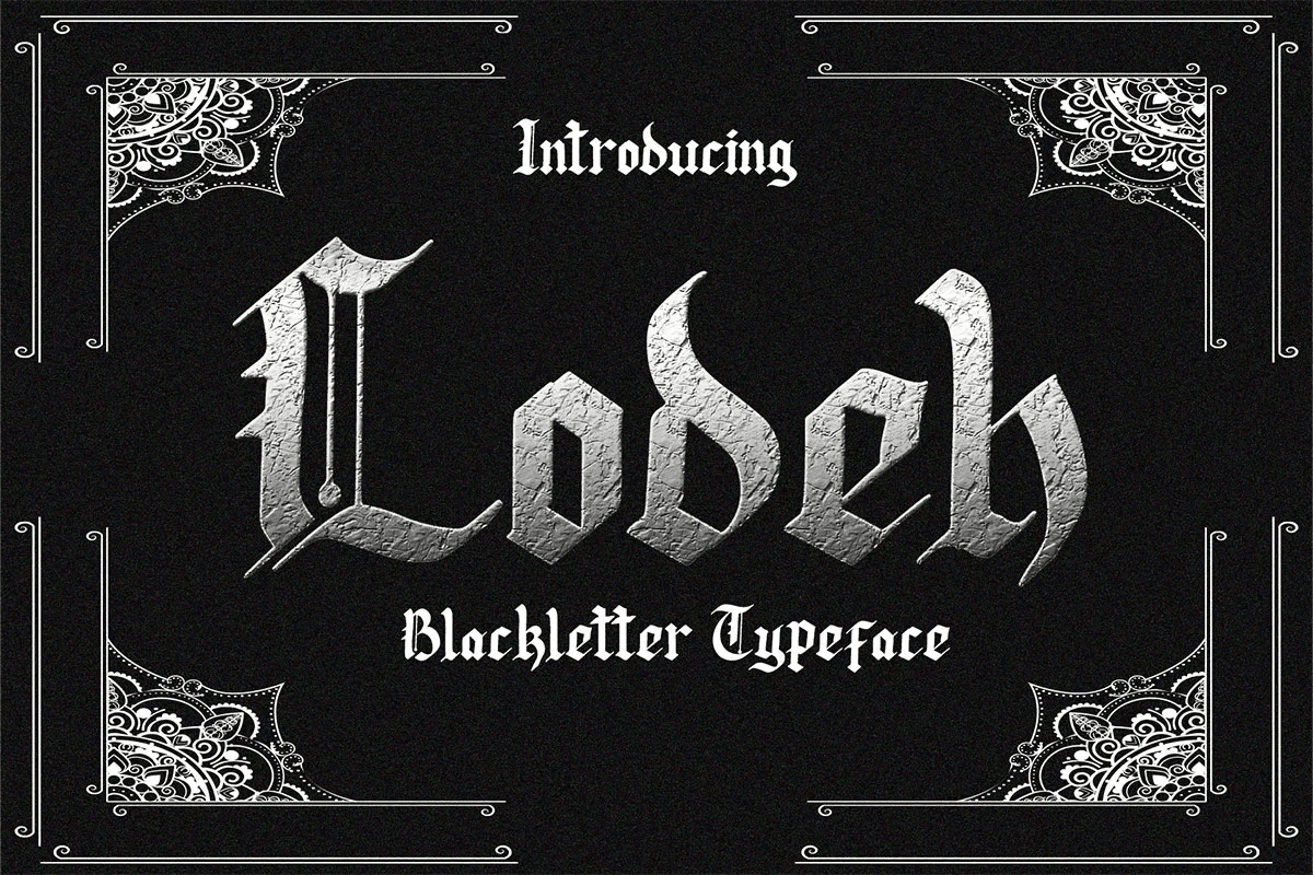 Lodeh blackletter typeface