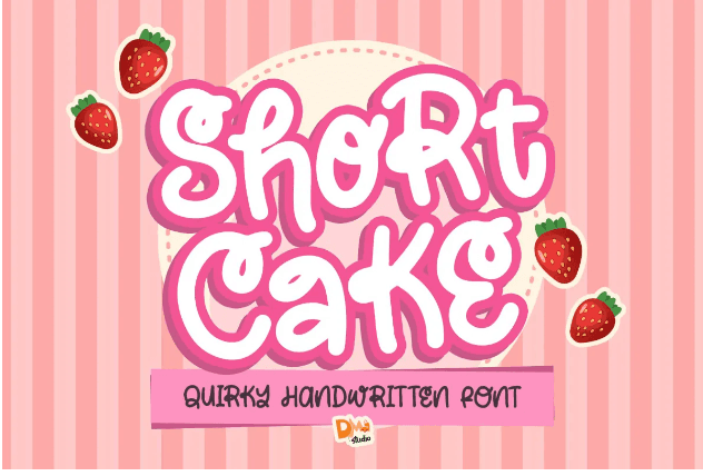 Short Cake Quirky Tattoo Font