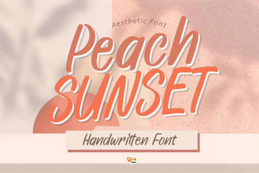 Peach Sunset Font Great Choice for Sunset Captions