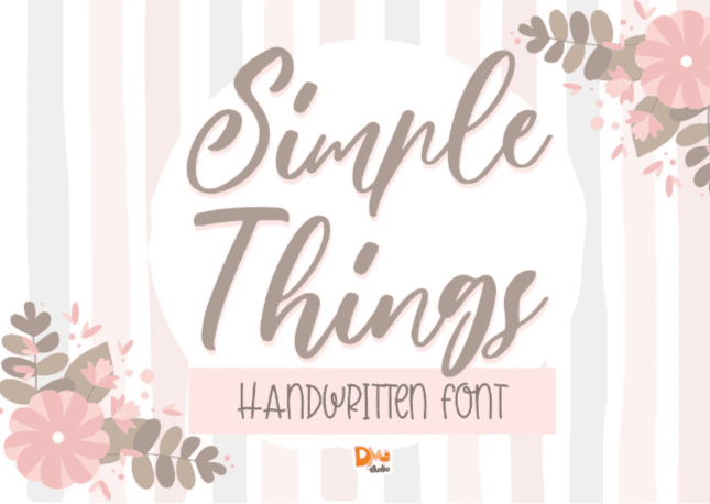 Handwritten font for graceful jewelry shop on Etsy, Simple Things font