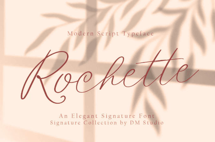 Handwritten font for a fancy shop on Etsy, Rochette font