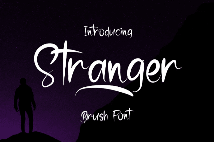 Brush font for an elegant digital product, Stranger